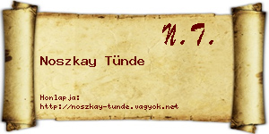 Noszkay Tünde névjegykártya
